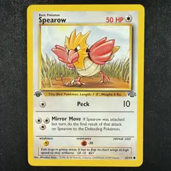 Pokemon TCG Spearow Jungle 62/64 1st Edition Common Regular WOTC Card - Image 1