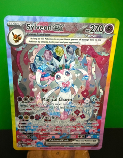 Sylveon EX Prismatic Evolutions Holo Card 156/131 SV Special Illustration Rare - Image 2