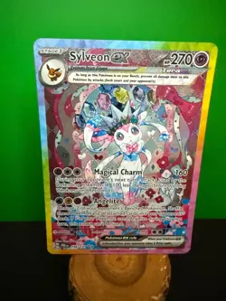 Sylveon EX Prismatic Evolutions Holo Card 156/131 SV Special Illustration Rare - Image 4