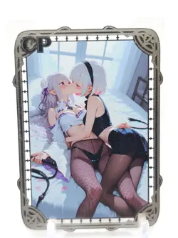 Goddess Story - Silver Metal Waifu Card - Emilia - NUMBERED #/200 - Image 1