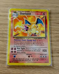Pokemon TCG Charizard 3/110 Legendary Collection Non-Holo Rare Card 2002 - Image 1