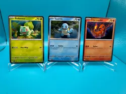 Bulbasaur Charmander Squirtle Pokemon Cards Cosmos Promo Set 046 047 048 NM 151 - Image 1