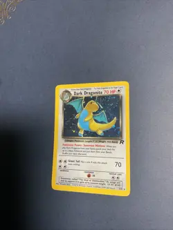 Pokemon Dark Dragonite Holo Rare Card 5/82 Vintage LP Condition with swirl 💫 - Image 1
