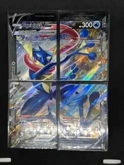 Greninja V UNION Set of 4 SWSH: Sword & Shield Black Star Promo Holo Cards - Image 1