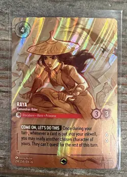 Disney Lorcana Azurite Sea Raya Kumandran Rider Enchanted Foil Card 214/204 EN 6 - Image 1