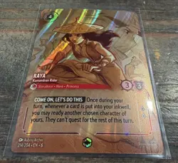 Disney Lorcana Azurite Sea Raya Kumandran Rider Enchanted Foil Card 214/204 EN 6 - Image 3