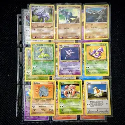 Pokemon Collection Mixed 🔥 Lot of Cards w/ Binder Pages Holo WOTC Vintage - Image 1