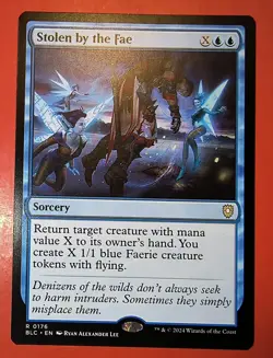 MTG, MAGIC, STOLEN BY THE FAE, 0176, BLC, REGULAR, RARE, NM - Image 1
