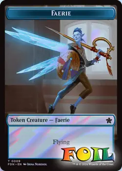 Faerie&Fish Doubled-Sided Token 9&10 MTG Foundations Token NP Foil - Image 1