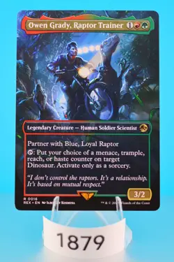 MTG Owen Grady, Raptor Trainer (Borderless) Universes Beyond Regular #16 - Image 1