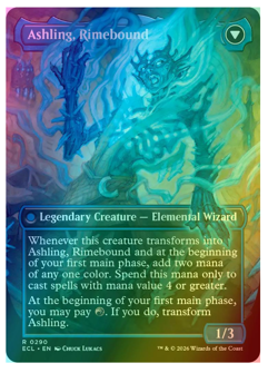 Ashling, Rekindled // Ashling, Rimebound - Foil - Borderless Lorwyn Eclipsed MTG - Image 2