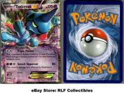 2014 Pokemon, XY Flashfire, #41/106 Toxicroak EX, Holo Ultra Rare - Image 1