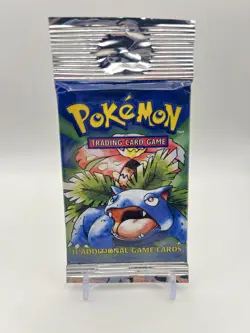 1999 Pokemon Base Set Unlimited Long Crimp Booster Pack | Hanger | Sealed | WOTC - Image 1