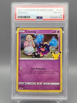 2021 POKEMON CELEBRATIONS 013/025 COSMOG PSA 8 - Image 1