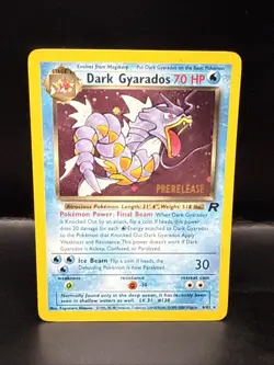 Pokemon Vintage Dark Gyarados 8/82 Holo Team Rocket Prerelease Promo WOTC AT - Image 1
