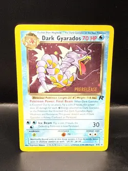 Pokemon Vintage Dark Gyarados 8/82 Holo Team Rocket Prerelease Promo WOTC AT - Image 2