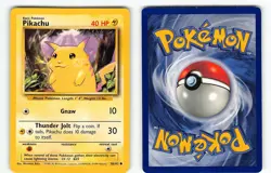 PIKACHU 58/102 COMMON BASE SET POKEMON LP - Image 1