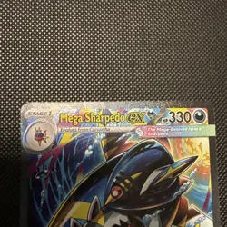 Mega Sharpedo ex 127/094 Special Illustration SIR Pokemon Phantasmal Flames NM - Image 2