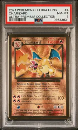 2021 POKEMON CELEBRATIONS ULTRA-PREMIUM COLLECTION #4 CHARIZARD PSA 8 - Image 1