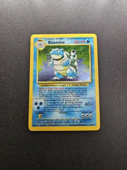 Blastoise 002/102 Base Set Holo Rare Pokemon TCG Wotc Original Set - Image 1
