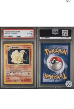 1999 Pokemon PSA 10 GEM MT Ninetales 012/102 Base Set Holo - Image 1