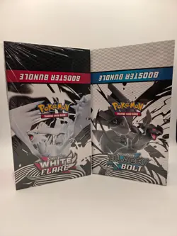 Sealed Pokemon Scarlet & Violet White Flare & Black Bolt Booster Bundle Display - Image 1
