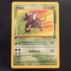 Pokemon Vintage 1st Edition Non-holo Pinsir Jungle Set 25/64 Wotc 1999 - Image 1