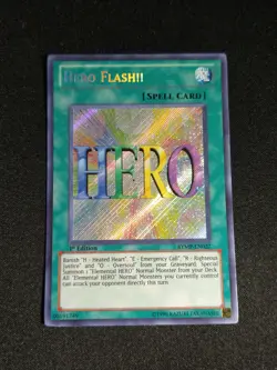 Yugioh - Hero Flash!! RYMP-EN027 1st Edition Secret Rare NM - Image 1