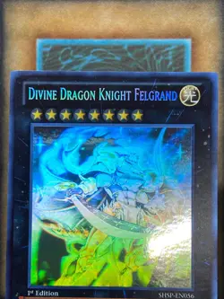 Yugioh Divine Dragon Knight Felgrand SHSP-EN056 Ghost Rare 1st Ed NM - Image 2