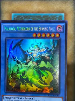 Yugioh Malacoda, Netherlord Of The Buring Abyss SECE-EN085 Ghost Rare 1st Ed NM - Image 3