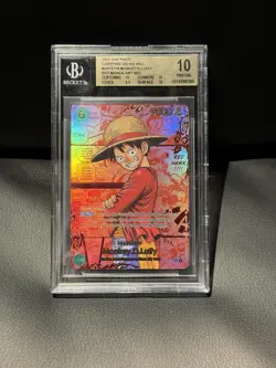 Red Manga Monkey D. Luffy ( Alternate Art) OP13-118 Carrying On His Will BGS 10 - Image 1