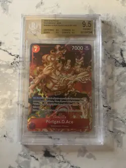 BGS 9.5 One Piece Paramount War English - Portgas.D.Ace SR Alt Art OP02-013 - Image 1