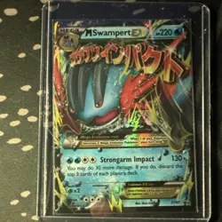 Pokemon M Swampert EX XY87 Mega Evolution Holo Card - Image 1