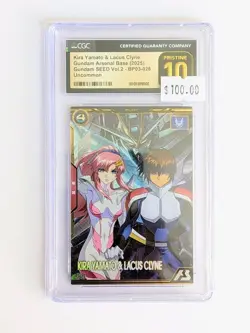 CGC 10 Pristine Kira & Lacus U Ultra Rare Gundam Seed BP03-026 Arsenal Base Card - Image 1