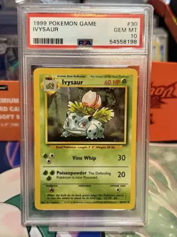 🔹PSA 10 GEM MINT🔹Ivysaur 30/102🔸Base Set 1999 WOTC Pokemon TCG English Card - Image 1