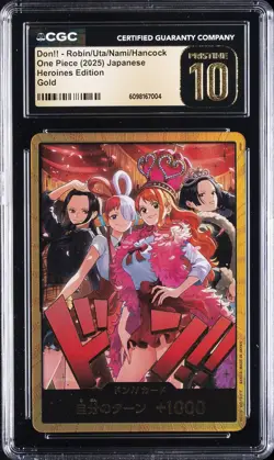 2025 ONE PIECE DON!! CARD - ROBIN/UTA/NAMI/HANCOCK CGC 10 PERFECT - Image 1