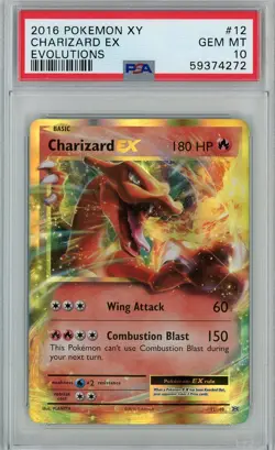 Pokemon TCG Charizard EX XY Evolutions Holo Rare Card 12/108 PSA 10 Gem Mint - Image 1