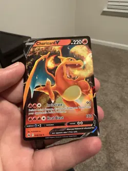 Pokemon TCG Charizard v Crown Zenith Holo Ultra Rare Card 018/159 - Image 1