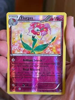 POKEMON FLORGES 66/106 RARE REVERSE HOLOFOIL FLASHFIRE LP CARD - Image 1