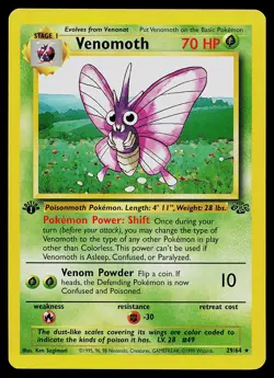 Pokemon Card - Venomoth Jungle 29/64 Rare 1st Edition - Image 1
