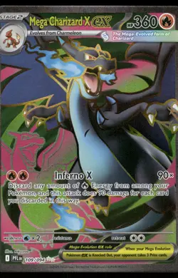 Pokemon Mega Charizard X EX 109/094 Full Art Phantasmal Flames NM TCG Card - Image 1