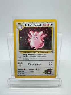 Pokemon TCG Erika's Clefable Gym Heroes Holo Rare Card 3/132 - Image 1