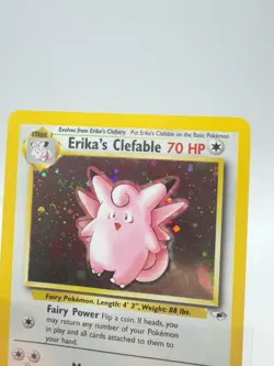 Pokemon TCG Erika's Clefable Gym Heroes Holo Rare Card 3/132 - Image 2