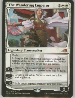 The Wandering Emperor 42 Regular Border Non-Foil Near Mint NEO MTG - Image 1