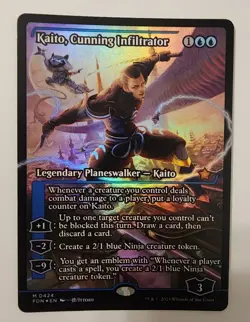Mtg Foundations Kaito, Cunning Infiltrator Showcase NM Foil - Image 1