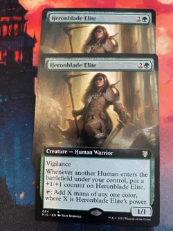 MTG Innistrad Midnight Hunt Heronblade Elite Extended Art x 2 - Image 1