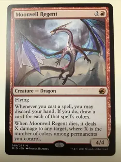 MTG MID: Moonveil Regent (Creature - Dragon) 149/277 Mythic - Image 1