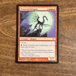 Magic The Gathering Dark Ascension Moonveil Dragon #99/158 MTG TCG CCG - Image 1