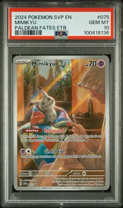 PSA 10 2024 - Pokemon Mimikyu Black Star Promo 075 Paldean Fates GEM MINT - Image 1