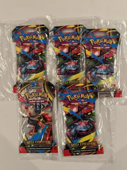Lot of 5 - Pokemon TCG Mega Evolution Booster Pack, Factory Sealed - Image 2